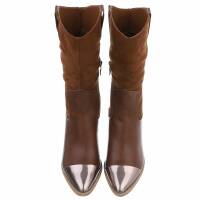 Damen High-Heel Stiefel - camel