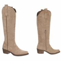 Damen Western- & Bikerboots - khaki