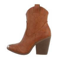 Damen High-Heel Stiefeletten - camel