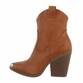 Damen High-Heel Stiefeletten - camel