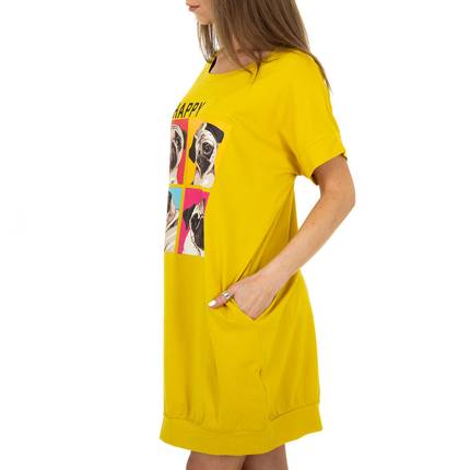 Damen Stretchkleid von Glo Story - yellow