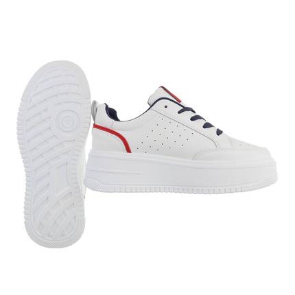 Damen Low-Sneakers - whiteredblue