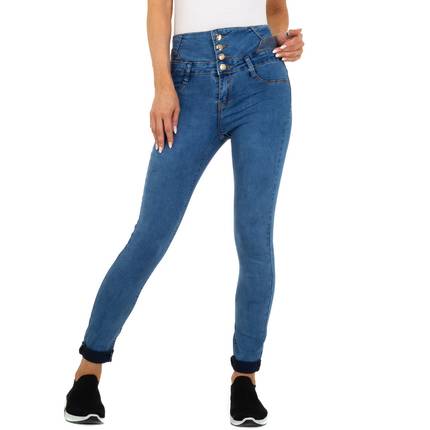Damen High Waist Jeans von M.Sara Gr. 25 - blue