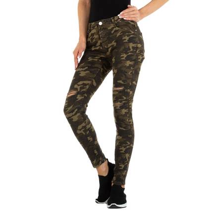Damen Skinny Jeans von M.Sara - armygreen