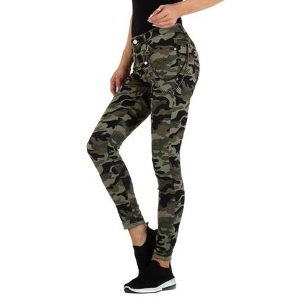 Damen Skinny Jeans von M.Sara - armygreen