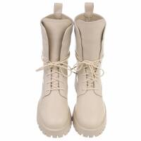 Damen Schnürstiefeletten - beige