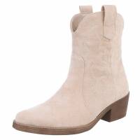 Damen Western- & Bikerboots - beigesuede