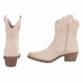 Damen Western- & Bikerboots - beigesuede