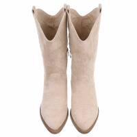 Damen Western- & Bikerboots - beigesuede