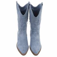 Damen Western- & Bikerboots - bluesuede