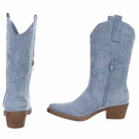 Damen Western- & Bikerboots - bluesuede