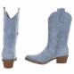 Damen Western- & Bikerboots - bluesuede