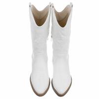 Damen Western- & Bikerboots - white