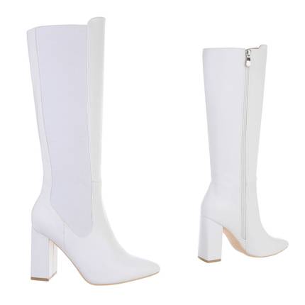 Damen High-Heel Stiefel - white