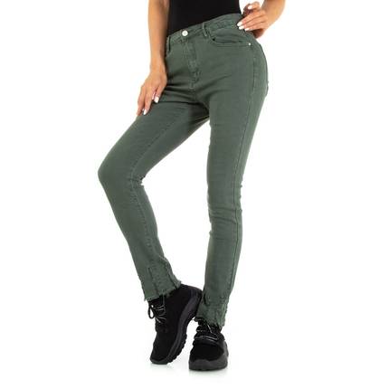 Damen High Waist Jeans von Laulia Gr. XL/42 - green