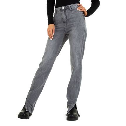 Damen High Waist Jeans von Laulia Gr. XL/42 - grey