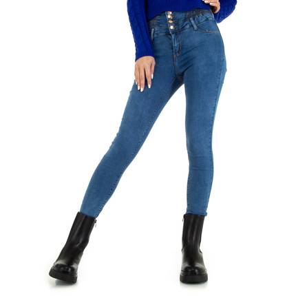 Damen High Waist Jeans von M.Sara Gr. 26 - blue