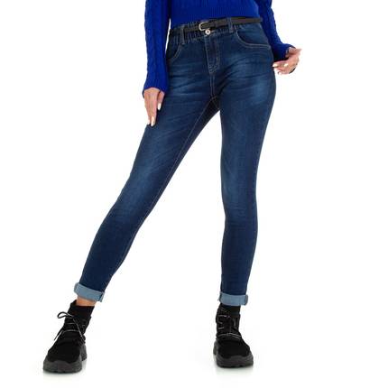 Damen High Waist Jeans von M.Sara Gr. 30 - blue