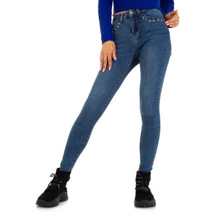 Damen High Waist Jeans von Laulia Gr. M/38 - blue