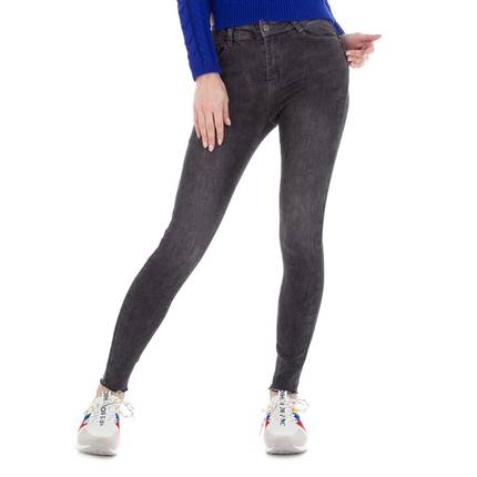 Damen High Waist Jeans von Laulia Gr. XS/34 - black