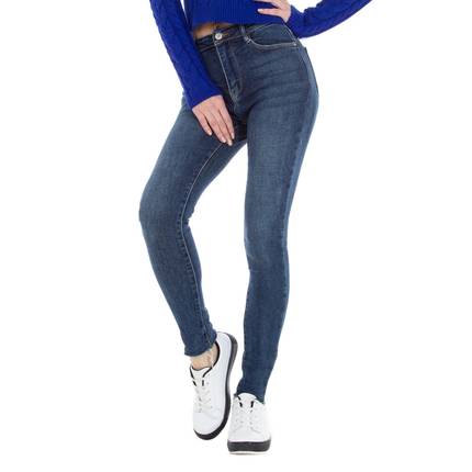 Damen High Waist Jeans von Laulia Gr. M/38 - blue