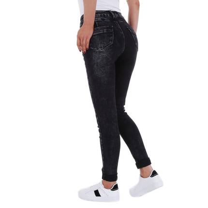 Damen High Waist Jeans von Gollop - black
