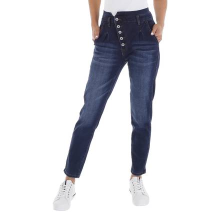 Damen High Waist Jeans Gr. XS/34 - DK.blue