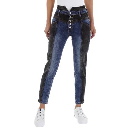 Damen High Waist Jeans von Denim Life Gr. XS/34 - blue