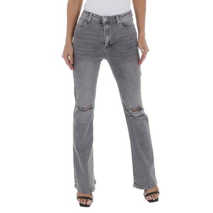 Damen Bootcut Jeans von Laulia Gr. L/40 - grey