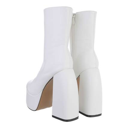 Damen High-Heel Stiefeletten - white