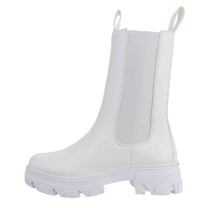 Damen Chelsea Boots - whitepu Gr. 41