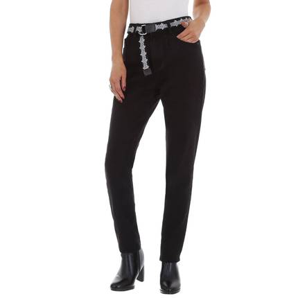 Damen High Waist Jeans von GALLOP - black