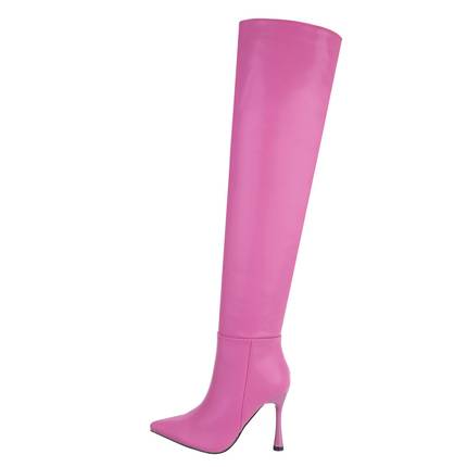 Damen Overknee-Stiefel - pink Gr. 41