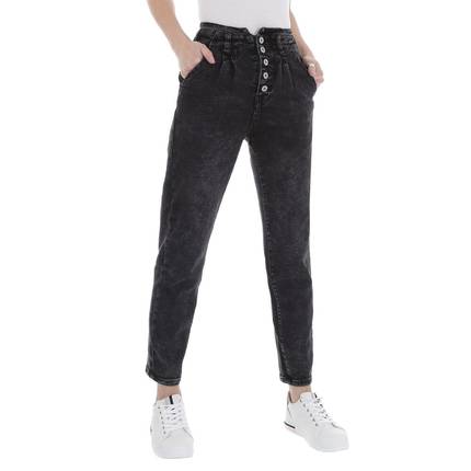 Damen High Waist Jeans von DENIM LIFE Gr. S/36 - black