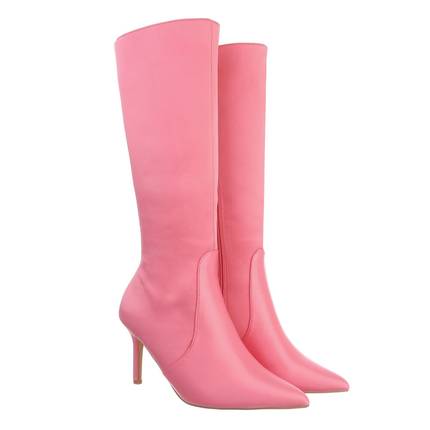 Damen High-Heel Stiefel - pink