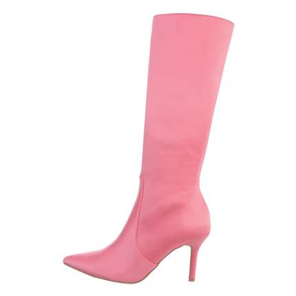 Damen High-Heel Stiefel - pink Gr. 36