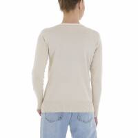 Damen Strickjacke von White ICY Gr. One Size - beige
