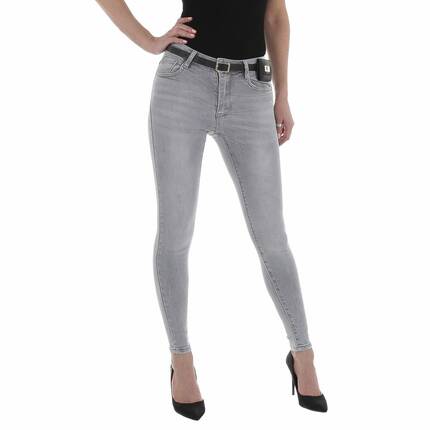 Damen High Waist Jeans von Laulia Gr. S/36 - L.grey