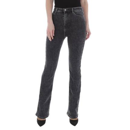 Damen Bootcut Jeans von Laulia - black
