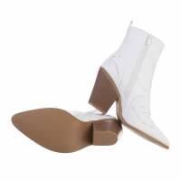 Damen Western- & Bikerboots - whitepu