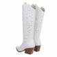 Damen Western- & Bikerboots - white