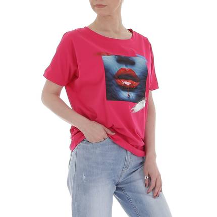 Damen T-Shirt von GLO STORY Gr. One Size - pink