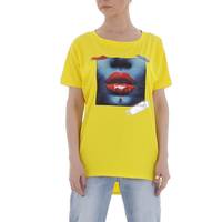 Damen T-Shirt von GLO STORY Gr. One Size - yellow