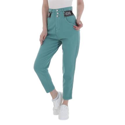 Damen High Waist Jeans von M.Sara Gr. L/40 - green