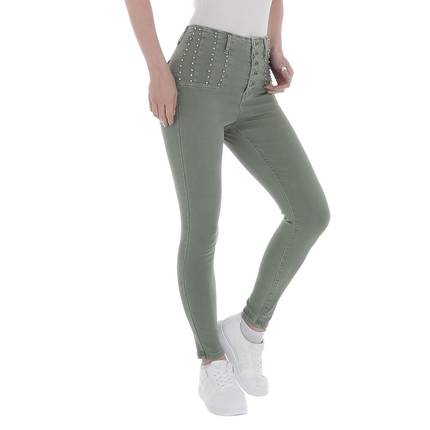 Damen High Waist Jeans von M.Sara - green
