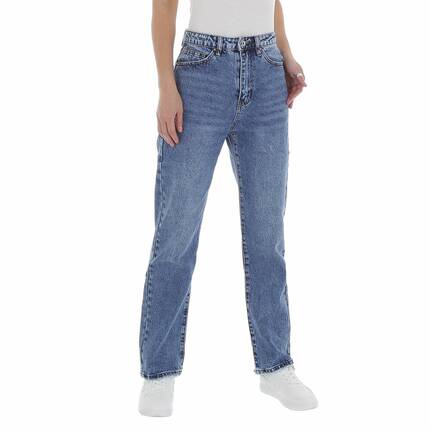 Damen Straight Leg Jeans von Laulia Gr. XS/34 - blue