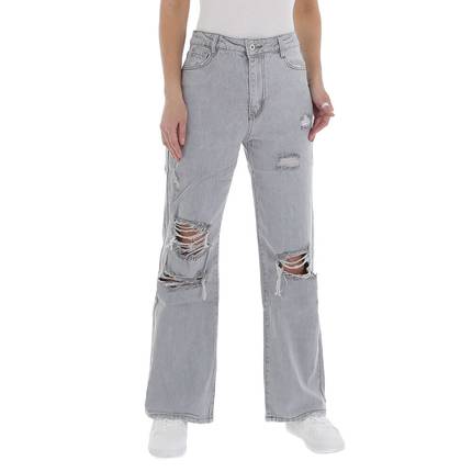 Damen High Waist Jeans von Laulia - LT.grey