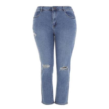 Damen Relaxed Fit Jeans von Laulia Gr. XL/42 - blue