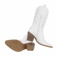 Damen Western- & Bikerboots - whitepu