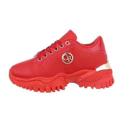 Damen Low-Sneakers - red - 12 Paar